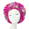 Bonnet en satin doux et soyeux pour femme, grand bonnet de nuit avec long ruban de satin, bandeau large et réglable