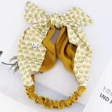 Clearance Fresh Colorful Turban Headbands Women Spring Summer Chiffon Headband Head Wrap Wide Lattice Hairband Hair Accessories