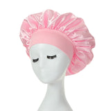 Lot de 2 bonnets en satin à larges bords en imitation soie pour femme, couvre-chefs à bande élastique
