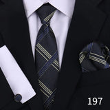 Cravate pour homme classique à carreaux, mouchoirs, cravate rouge, boutons de manchette pour homme, chemisier, affaires, mariage, accessoires, collier pour femme, cadeau pour homme