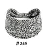 Leopard Print Headbands for Women Wide Boho Turban Head Wraps Cotton Knotted Elastic Hairbands Non Slip Workout Hair Accessories