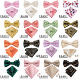Hi-Tie Nœuds papillon verts de Noël pour hommes Cravate papillon en soie Ensemble de boutons de manchette et mouchoirs pour fête de mariage Nœud papillon uni à carreaux cachemire