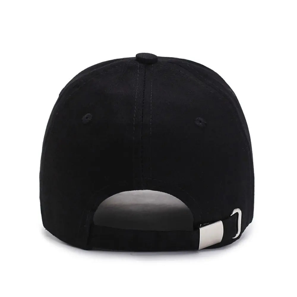 Casquette de baseball noire pour homme et femme, ajustable, en coton, style décontracté, pour l'été