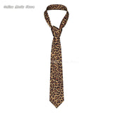 Cravates léopard pour hommes, soie et polyester, étroites, 8 cm, motif tigre, pour costumes, accessoires, fête de mariage, cosplay