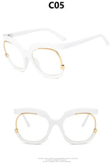 Clear Blue Ray Blocking Eyeglasses Large Glasses Frame Spectacle Frame for Women 2022 Anti-Blue Light Trend Round Eyeglasses