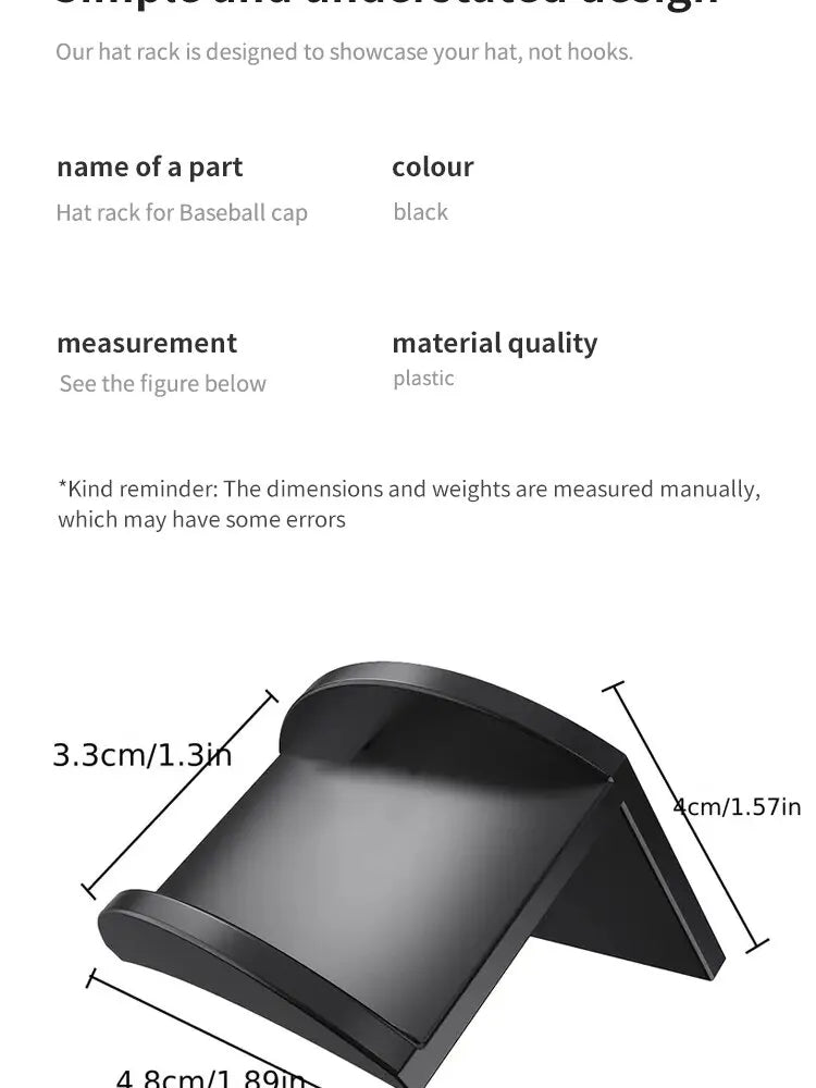 5 10pcs New Baseball Hat Hook Hat Sticking Hook Traceless Hook Black Minimalist Design Hat Rack Simple Earphone Necklace Storage