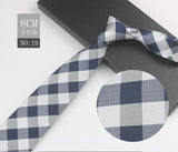 Cravate à fleurs en grille, tissée en gros, 8 cm, accessoires de mariage, bleu, homme, pois, cachemire, convient aux groupes, fêtes, bureau