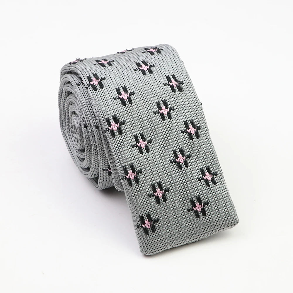 Cravates classiques en tricot pour hommes, cravates décontractées, à pois, à carreaux, pour loisirs, chaudes, pour affaires, mariage, largeur 6 cm