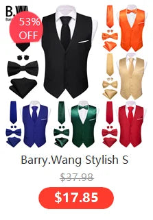 Barry.Wang Nouveauté Soie Hommes Cravate Mouchoir Boutons de Manchette Ensemble Jacquard Animal Dinosaure Chauve-Souris Gravat Cravate Pour Homme Mariage Affaires