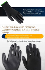 10 paires de gants de sécurité durables – antidérapants, résistants à l'usure et protection ESD pour le jardinage et le travail du bois