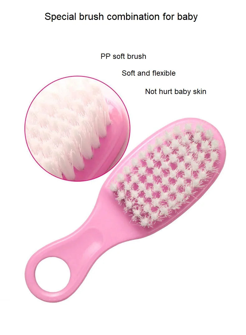 Kit de soins quotidiens pour nouveau-né, 10 pièces, brosse de toilettage pour bébé, peigne, coupe-ongles sûr, cadeau pour bébé