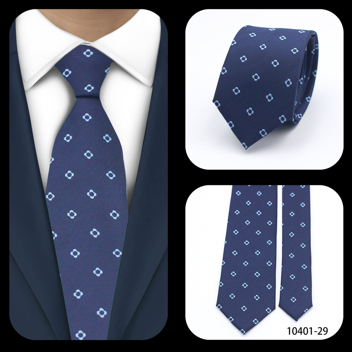 Cravates élégantes à pois pour hommes LYL 7 cm, cravate de luxe avec imprimé géométrique, cadeau pour invités, accessoires de festival pour gentleman