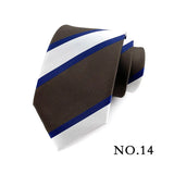 Cravate pour homme 8 cm, motif rayé, jacquard tissé, cravate Ascot, pour homme, pour fête de mariage