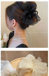 Pince à cheveux en maille pour femme, élégante, en forme de nœud, accessoire pour cheveux, cadeau idéal