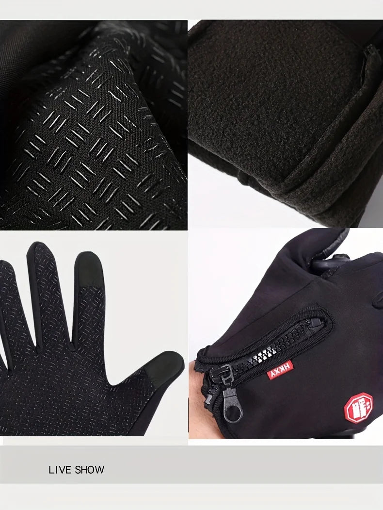 Gants de cyclisme d'extérieur, pour plus de chaleur et antidérapants en automne et en hiver