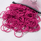 Lot de 50 bandeaux élastiques en caoutchouc pour cheveux, style macaron, très élastiques, durables, pour queue de cheval haute, pour femmes et enfants