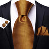 Hi-Tie – Cravate de mariage en soie violette unie à motif cachemire pour homme, ensemble de qualité avec boutons de manchette et mouchoir, cadeau tendance, livraison directe