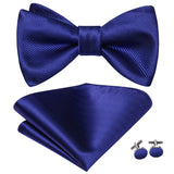 Dropshipping Jacquard Silk Mens Self Bow Tie Hanky Cufflinks Set Male Butterfly Knot Bowtie Wholesale for Male Wedding Business
