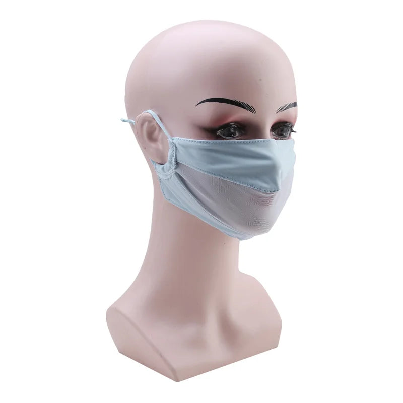 Masque de protection solaire sans trace pour femmes, en soie glacée, anti-ultraviolet, respirant, fin, tendance, été, 2024