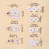 1pcs Ins Daisy Flower Hair Clips Baby Girl Hairpins for Kids Lace White Barette Princess Hooks Infant Accessories Korean