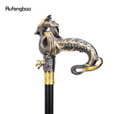 Gold Black Luxury Dragon Walking Cane Fashion Decorative Walking Stick Gentleman Elegant Cosplay Cane Knob Crosier 93cm