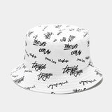 Hats, Female Letters, Fisherman's Hats, Trendy Casual And Versatile, Double-Sided Basin Hats, Men's Sunhats In All Seasons