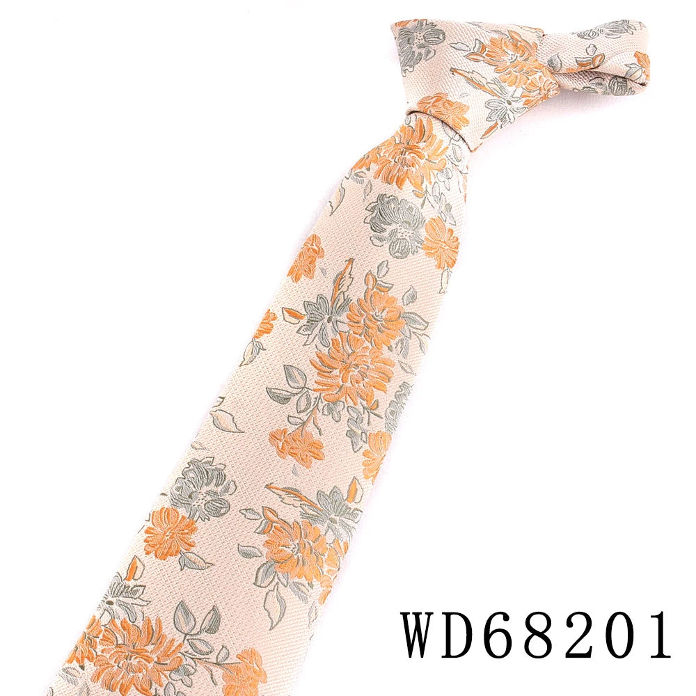 Nouvelles cravates de mariage pour hommes et femmes, cravates tissées à rayures florales pour soirée, costumes pour adultes, cadeaux pour garçons d'honneur