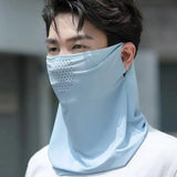 Protection UV pour l'extérieur, cache-cou, bavoir de sport résistant au soleil, masque en soie glacée, cache-cou, cache-cou, foulard solaire