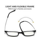 Blue Light Blocking Reading Glasses Men Women Ultralight TR90 Titanium Alloy Optical Frame Eyeglasses Square Eyewear