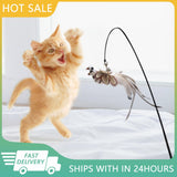 Cat Dancer Wand High Flexibility Elastic Cat Stick Wand Toy Interactive Cat Toy Cute Exchangeable Bird With Bell Cat Stick Toy