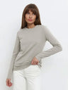 Bornladies Women's Spring Autumn 100% Cotton T-shirt Bottoming Basic Solid Lady Long Sleeve Loose Tops Shirts Oversized T Shirt