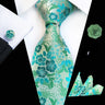 Ensemble de cravates en soie rose floral pour hommes, ensemble de cravates de fête de mariage, mouchoir, broche, boutons de manchette, accessoires pour hommes de haute qualité Gravata