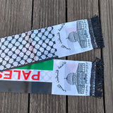 xvggdg 14x130cm Écharpe Impression Satin Drapeau Palestinien Fête Nationale Foulards Châle Palestine