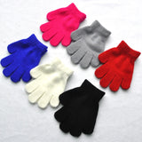 Gants tricotés pour enfants, mitaines d'hiver en fourrure solide pour enfants de 3 à 7 ans
