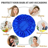 Newly Satin Night Hair Cap Women's Solid Sleeping Hat Sleep Care Bonnet Nightcap for Women Unisex Cap