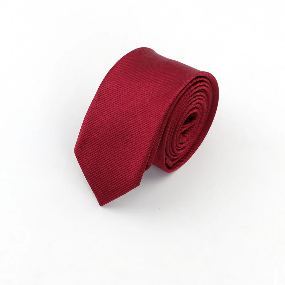 Cravate classique unie pour homme, cravate formelle à rayures, 6 cm, fine, pour mariage, slim, pour marié