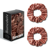 2PCS 3.5CM Mulberry Silk Scrunchies Women Grils Hair Ties for Hair Sleep No Damage Hairband Curly Hair Elastics Ponytail Holder