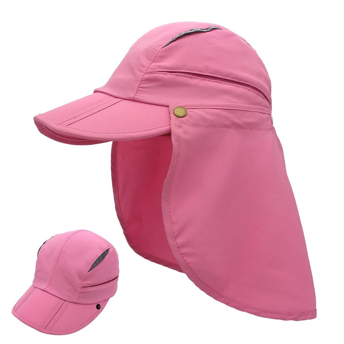 Casquette de protection solaire UPF 50+ pour enfants et garçons, chapeau de pêche réglable et amovible à séchage rapide avec rabat pour le cou