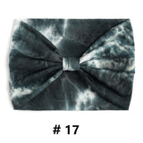 Tie Dye Headbands for Women Wide Turban Headwrap Knotted Vintage Hairbands Cotton Bandanas Bandage Headscarf Hair Accessories
