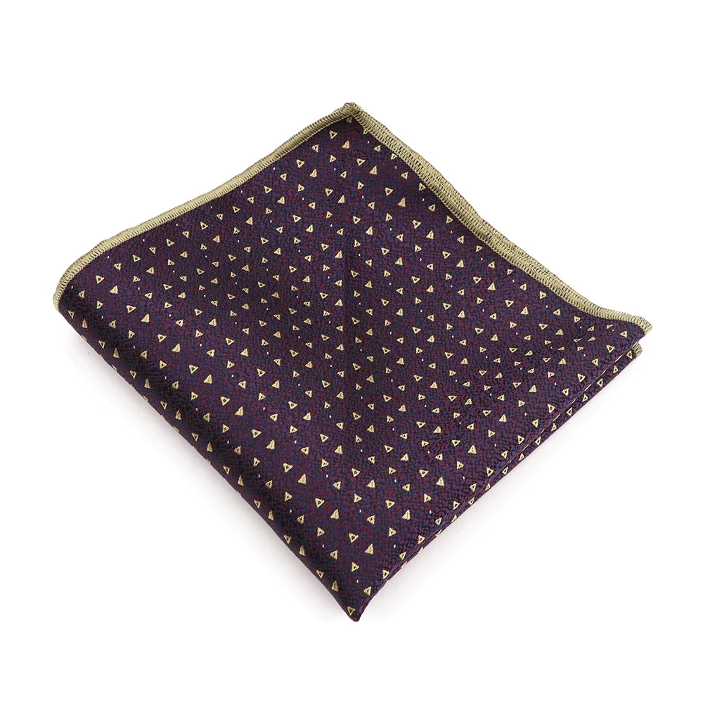 Mouchoir de poche en tissu jacquard de haute qualité, nouveau style, à pois, à rayures, à fleurs, adapté aux costumes de fête formels, au travail, cadeau