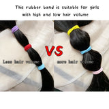 50PCS Colorful Basic Nylon Ealstic Hair Ties for Girls Ponytail Hold Scrunchie Rubber Band Kid Fashion Baby Hair Accessories