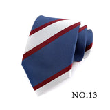 Cravate pour homme 8 cm, motif rayé, jacquard tissé, cravate Ascot, pour homme, pour fête de mariage