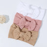 Lot de 3 bandeaux élastiques et doux pour bébé, jolis nœuds, accessoires pour cheveux
