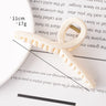 2pcs Women's Y2K Wavy High Glossy Amber Brown Large Lightweight Plastic Hair Clip Elegant and Minimalistic
