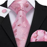 Ensemble élégant de cravates et boutons de manchette en soie à fleurs multiples pour homme, cravate jacquard à fleurs pour mariage, entreprise, fête, événement, Barry.Wang