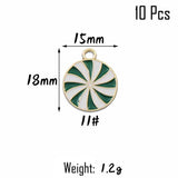 XIYAWANG 10Pcs Christmas Tree Decoration Christmas Candy Cane Lollipops Red and White Candy Pendants Home Decor New Year Navidad