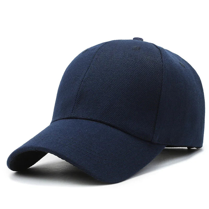 Casquette unisexe décontractée, unie, ajustable, à rabat, style hip-hop, pour homme et femme