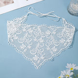 White Lace Bandana Floral Summer Woven Headbands Hair Band Women Outgoing Travel Retro Hair Accessories Headwear Turban Scarf