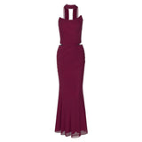 Suninheart Elegant 2 Pieces Dress Set with Scarf Women Fashion Matching Sets Sexy Cropped Top and Long Dress Set Casual Dress