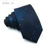 Cravate de luxe fine et étroite pour homme, 6 cm, noire, unie, à pois, rayée, en jacquard, idéale pour les soirées d'affaires